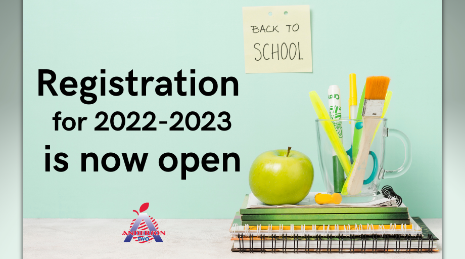 Registration for 2022-2023 is now open
