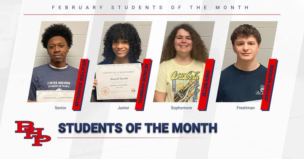 February Students of the Month
