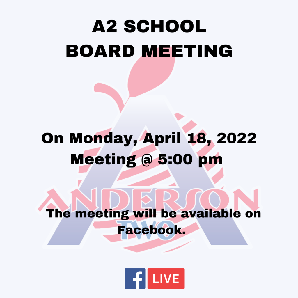 Board Meeting on Monday, April 18, 2022 at 5:00pm