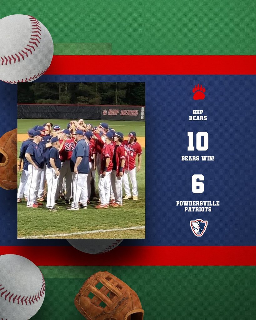 Bears baseball defeats Powdersville