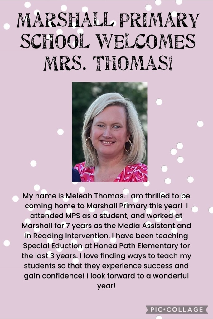 welcome Mrs. Thomas 