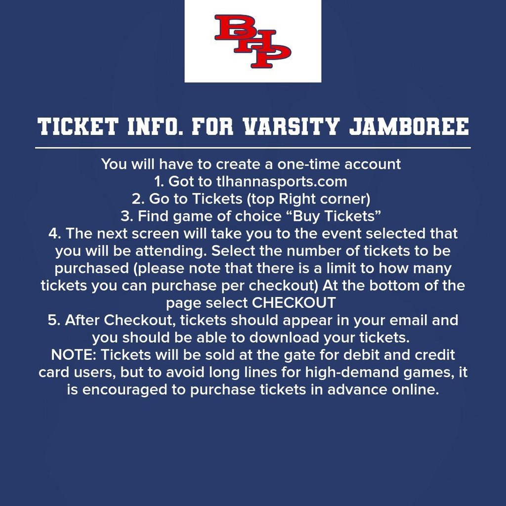 Varsity Jamboree Ticket Information