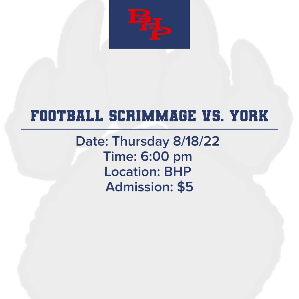 Football Scrimmages vs. York