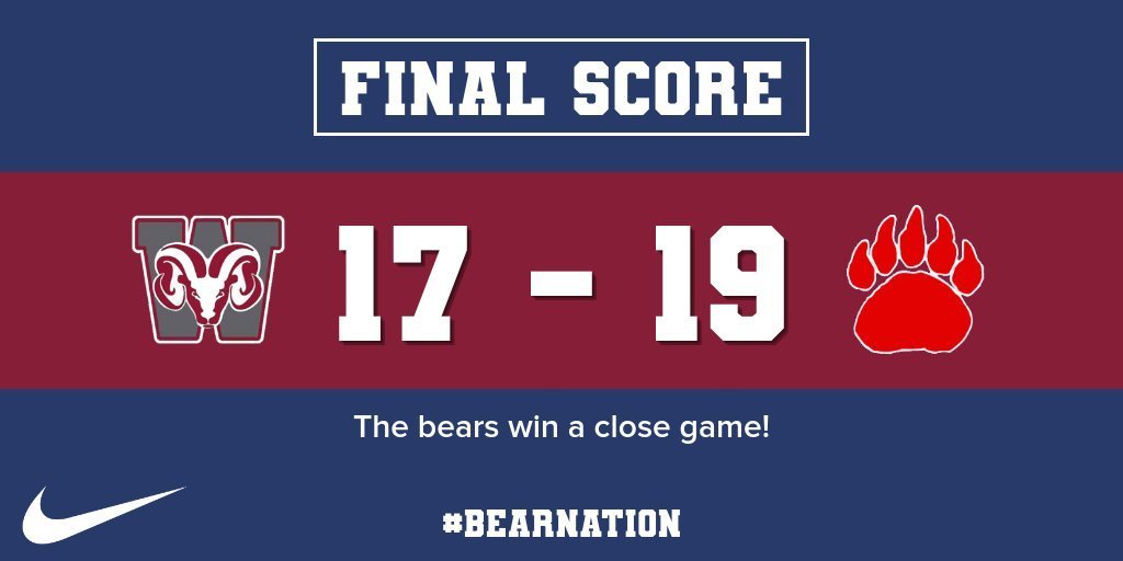 bears football defeats westside