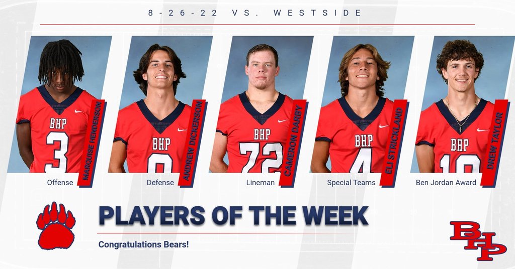 Players of the Week vs. Westside