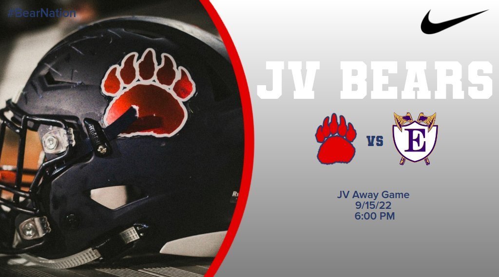 Good luck to our JV Football team as they travel to Emerald to take on the Vikings tonight. Go Bears!