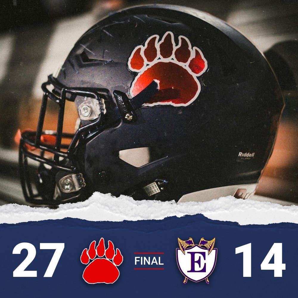 The JV bears win streak continues as the team moves to 3-1 overall with a 27-14 win against Emerald. The offense made some big plays in the passing game Led by Noah Thomas and Ryan Lee. Also contributing with catches were James Moore and Ty Parnell. Noah Thomas, Josh Babb, And Ryan Lee all scores touchdowns in the victory. The defense played great, swarming all over the field! Jakyri Anderson and Colby Bates had 2 big interceptions that helped win the game. Patrick Sloan and Brody parks help lead the D line and stayed in the Vikings backfield all night! The JV bears travel to Wahalla next week!