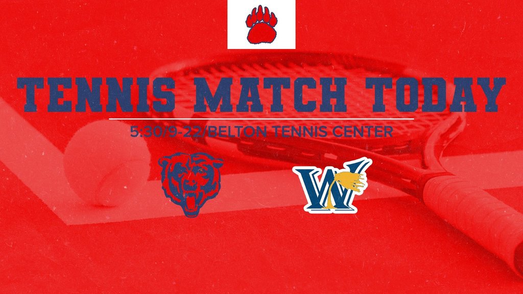 Good luck to our Tennis team in their match at home tonight vs. Wren. Go Bears!