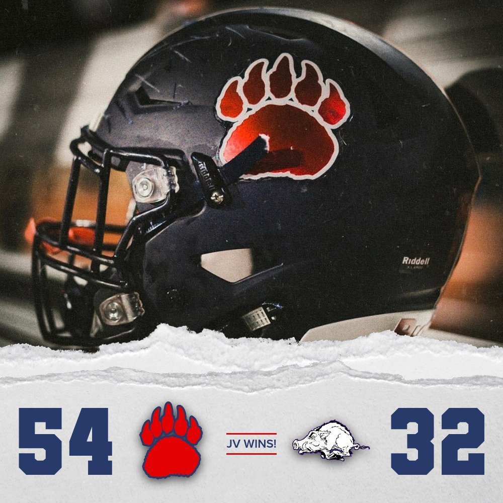 The BHP JV bears won their 4th game in a row with a 54-32 win at Wahalla! The offense played its best game of the year with 519 yards of total offense! Josh Babb, MJ Earle, and Noah Thomas all rushed for over 100 yards and had 7 touchdowns between the 3! Also scoring for the bears was Ryan Lee. Defense played great to do their part to help seal the win! Eli Burns and Colby Bates played a great game. It was a great TEAM win for the group! The JV bears have a huge game next week at home, vs Powdersville! Please come out and support!