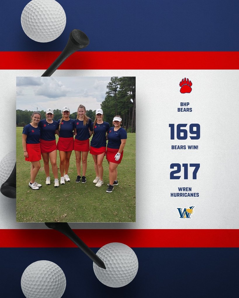 The Lady Bears clinched another region win on Senior Night in preparation for the Region Tournament next week. The girls defeated Wren with a team score of 169-217. Medalist for the night was Emilyn Davis with a 36. Following close behind with a 38 was freshman Kate Gunnells. The rest of the Lady Bears scores were as follows, Julia Gilreath a 43, Addison Church a 52, Karli Baker a 52, and Elizabeth Brice a 59. Our last home match will be Wednesday, Oct. 5 at Pine Lake vs. Fountain Inn. 