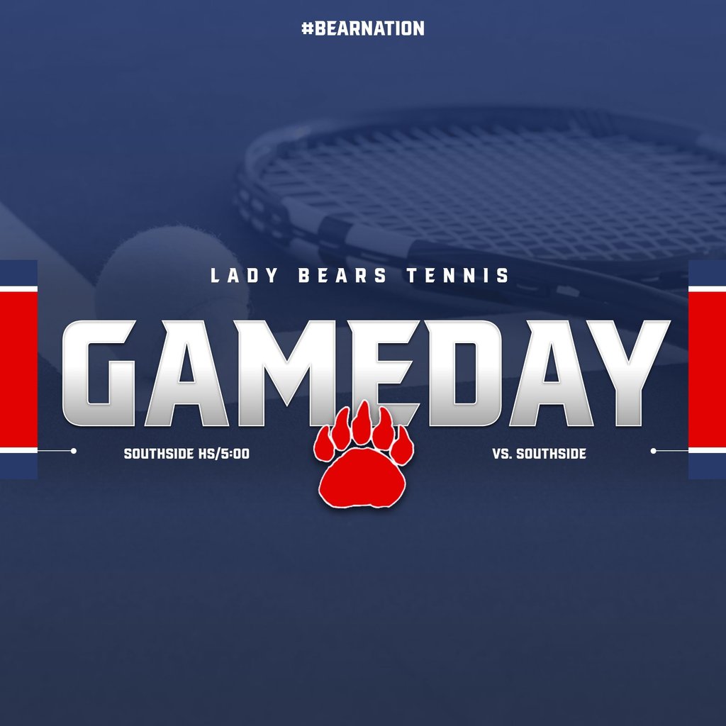 Good luck to our Tennis Team as they travel to take on Southside Highschool tonight. Go Bears!