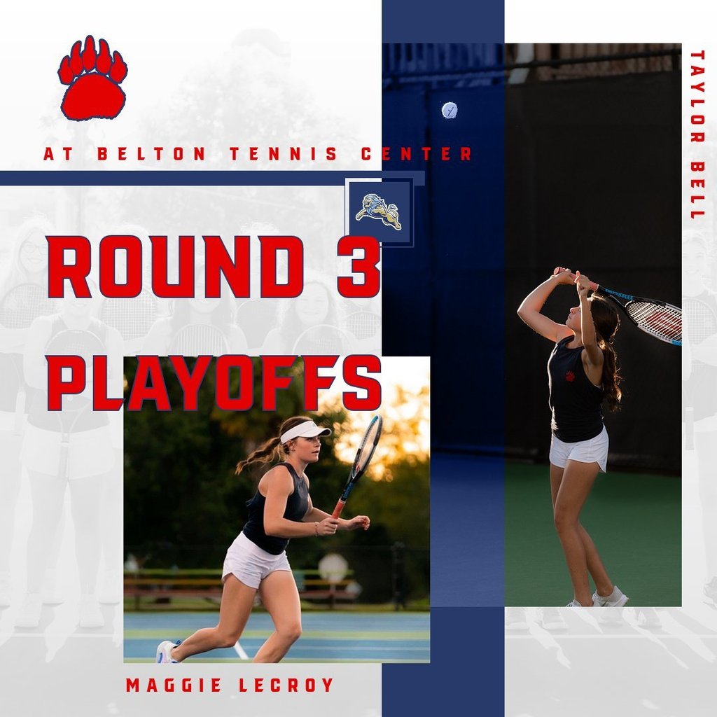 Good luck to our Tennis team in their 3rd Round match today vs. Daniel. Go Bears!