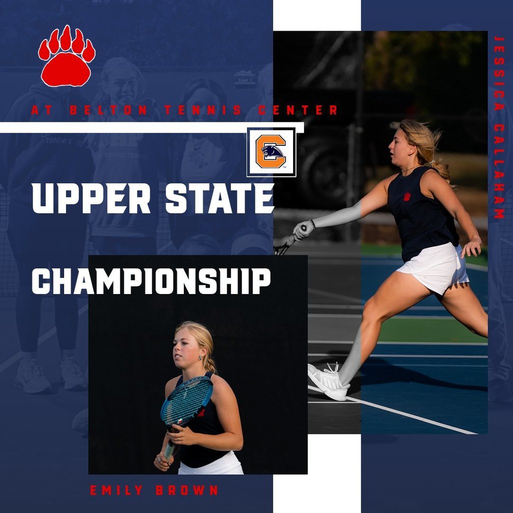 Come out to support the Lady Bears Tennis team as they compete in the Upper State Championship match today. The match will start at 5:00 at the Belton Tennis Center. Go Bears!