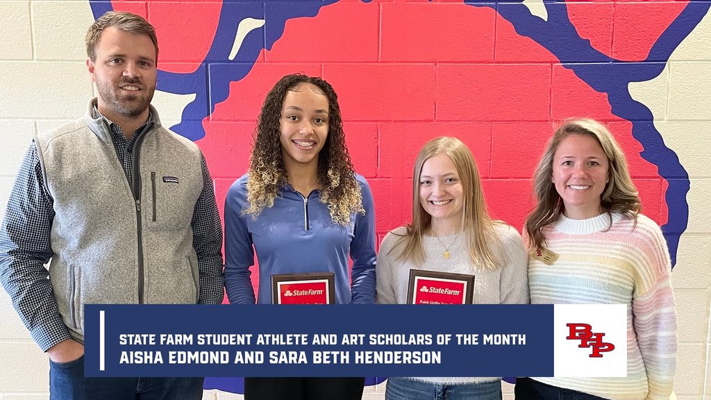 Aisha Edmond and Sara Beth Henderson State Farm Student Athlete and Art Scholars of the Month