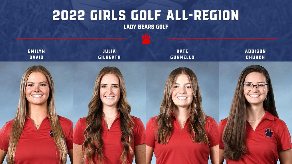Congratulations to our Girls Golf athletes that earned All-Region honors this year. Go Bears!