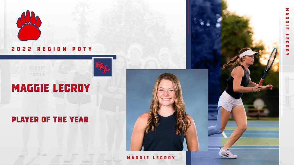 Congratulations to Maggie LeCroy for being named the Region 2-AAA Player of the Year for 2022.