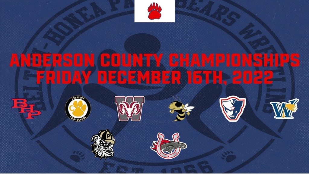 We host the 17th Annual Anderson County Championships tonight starting at 5 PM. Admission is $6.  As Always, It's GREAT TO BE A BEAR!!!