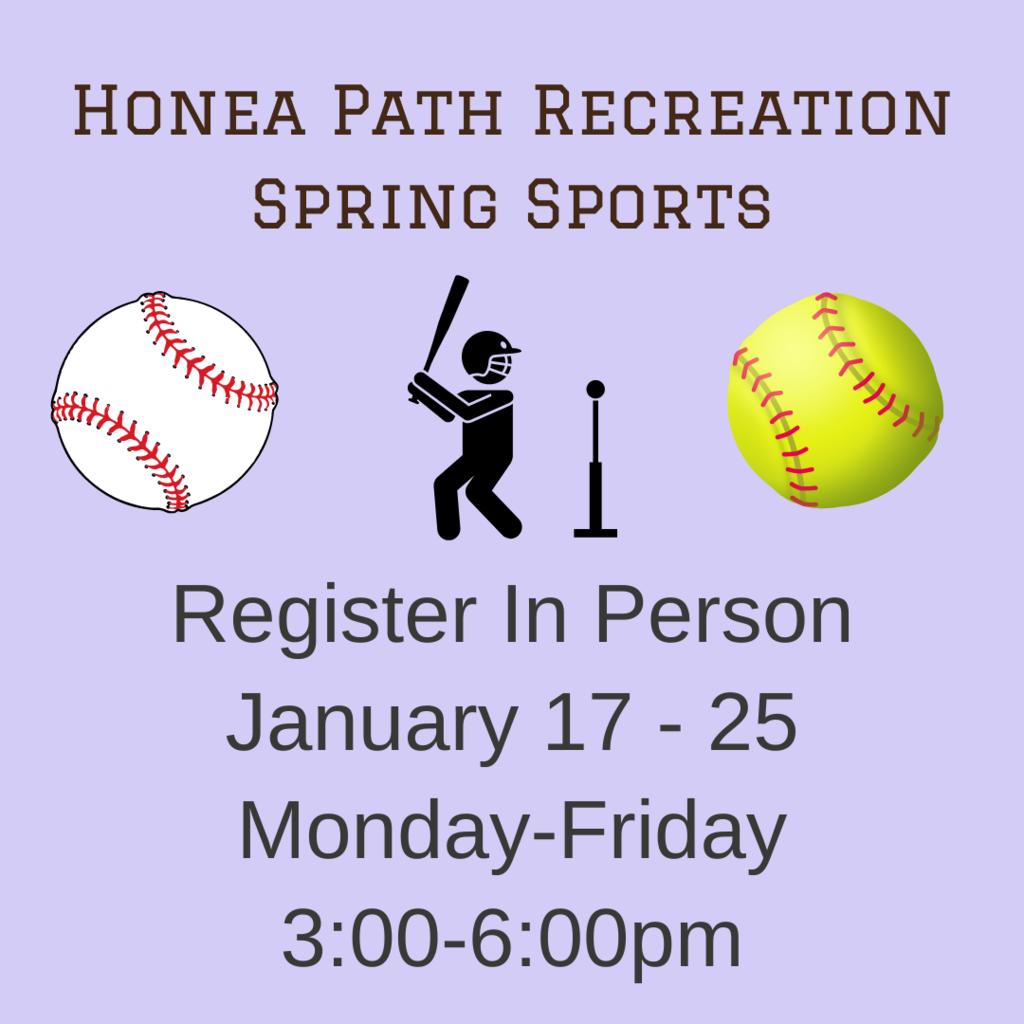 honea path recreation spring sign ups