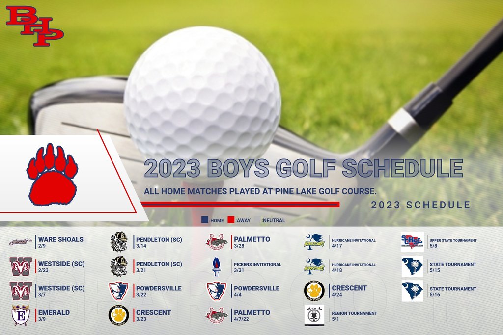 2023 Boys Golf Schedule