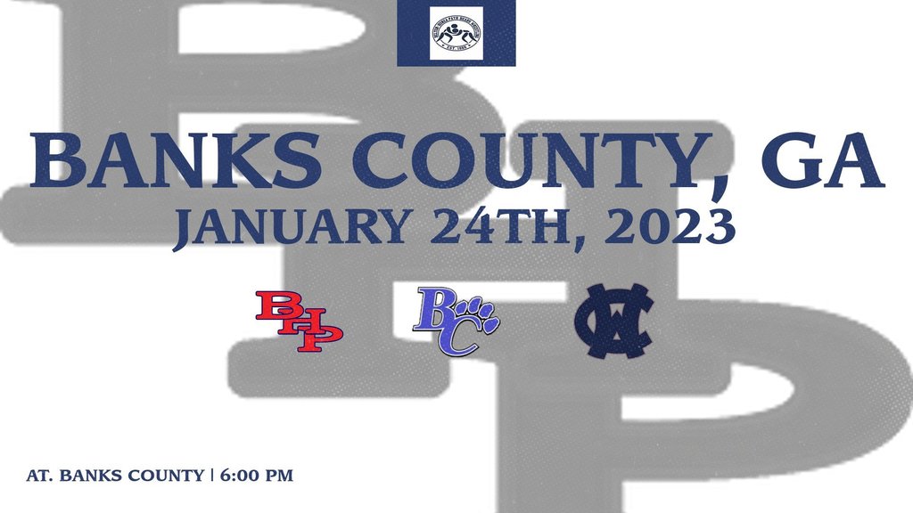 Good luck to our Wrestlers today against Banks County and White County. Go Bears!