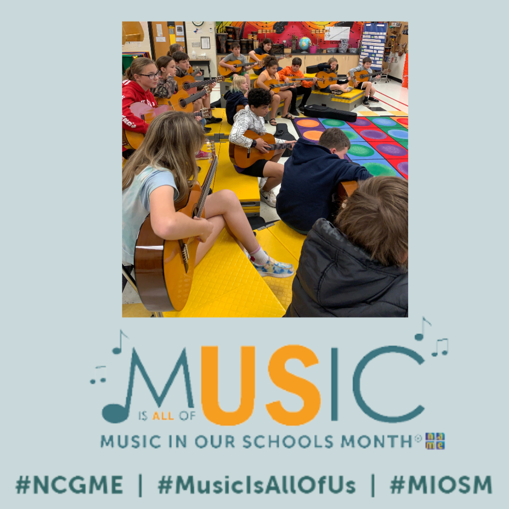 5th graders learning guitar. Celebrate Music In Our Schools Month throughout the month of March. nafme.org/MIOSM #MIOSM #MusicIsAllOfUs