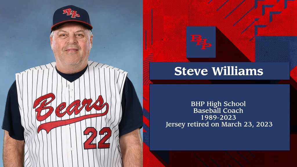 Coach Steve Williams jersey was retired tonight. Congratulations to Coach Williams on receiving this honor. 