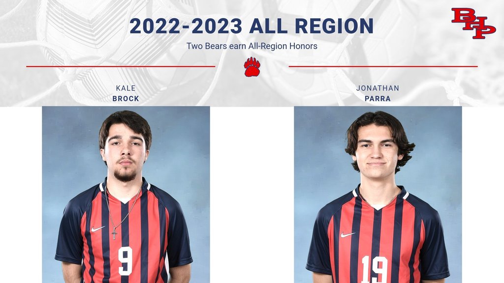 Congratulations to our boys' soccer athletes who were chose as All-Region. Go Bears!
